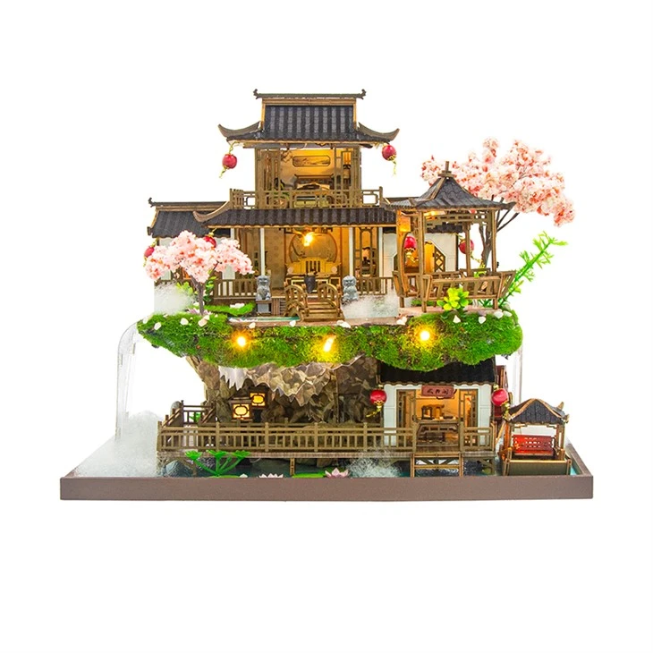 Big Chinese Style Wooden Diy Doll House factory