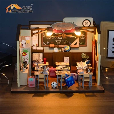 Dollhouse DIY wedi'i wneud â llaw